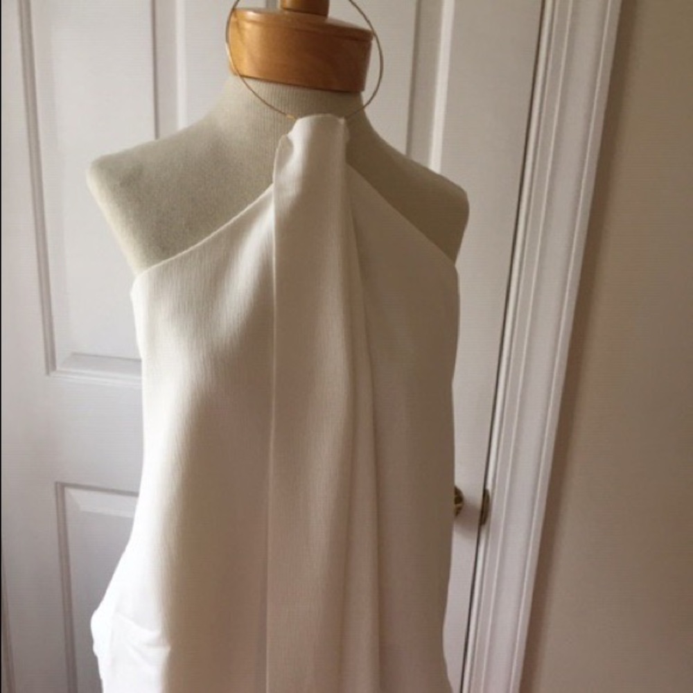 NWOT Keepsake Clockwork Ivory Halter Top with Gold